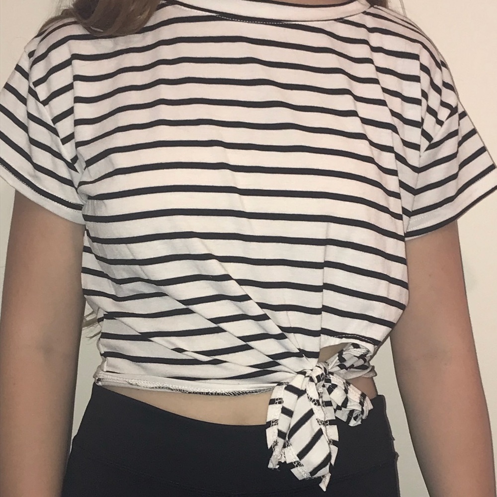 Black and White Striped Shirt